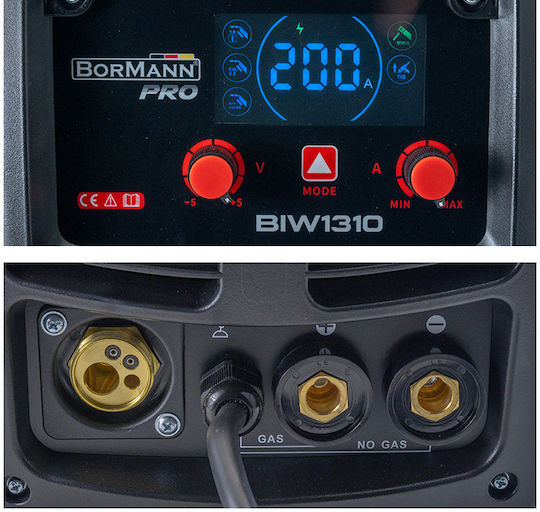 Bormann Pro BIW1310 Schweißmaschine Wechselrichter MIG / MMA mit maximalem Schweißstrom 200A und Einschaltdauer 60%