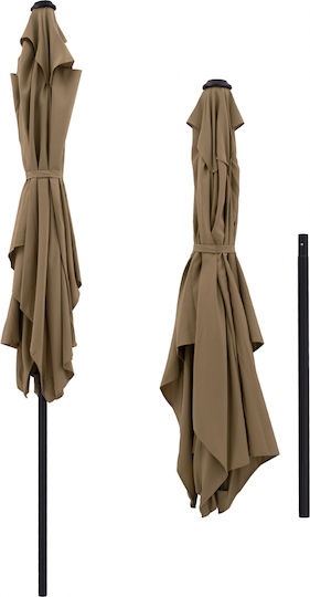 HomeMarkt Cambell Replacement Umbrella Fabric Brown 1.8x2.7m