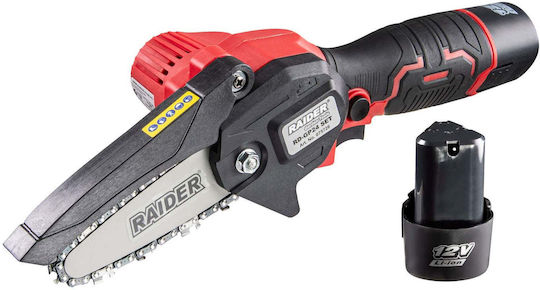 Raider Pruning Battery Chainsaw 2x2Ah 12V 0.87kg with Blade 10.16cm