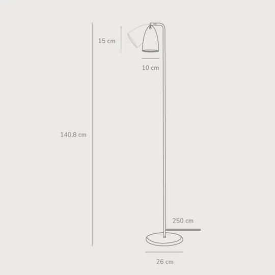 Nordlux Nexus Floor Lamp H104.8xW26cm. with Socket for Bulb GU10 Black