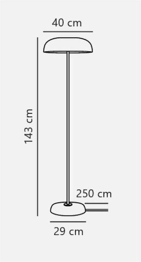 Nordlux Floor Lamp H143cm. with Socket for Bulb E14
