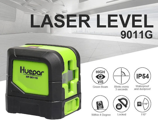 Huepar Self-leveling Linear Laser Level Green Beam with Working Range 20m