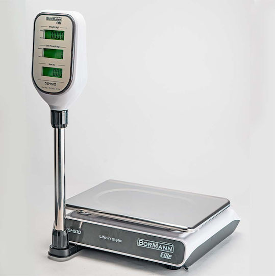 Bormann Electronic Retail Scale with Column with Weighing Capacity of 40kg and Division 10gr