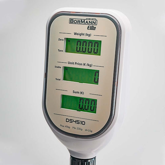 Bormann Electronic Retail Scale with Column with Weighing Capacity of 40kg and Division 10gr