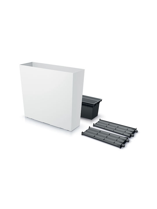 Marhome Planter Box Plastic White 58x49.8x18cm.