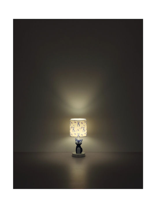 Globo Lighting Μεταλλικό Πορτατίφ LED με Μπλε Καπέλο και Βάση