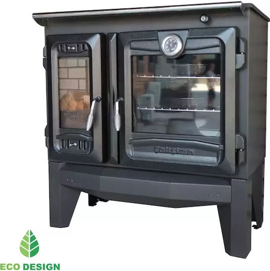Caliskan 216-3D Steel Wood Stove with Oven 8.45kW Inox