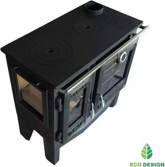 Caliskan 216-3D Steel Wood Stove with Oven 8.45kW Inox