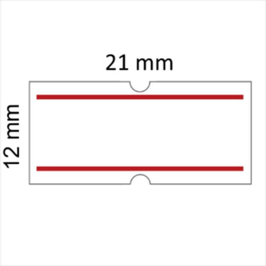 Motex 1000 Autocolante Autoadezive pe Rolă pentru Etichetator 22x12mm 1buc