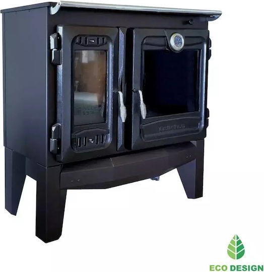 Caliskan 216 Steel Wood Stove with Oven 8.45kW Gray