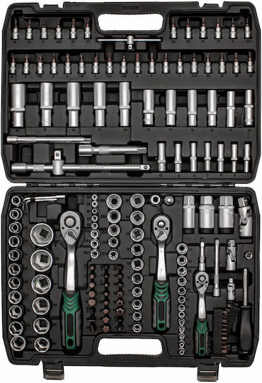Καρυδακια 172 Τεμαχιων 1/4'' 3/8'' 1/2'' Rockforce