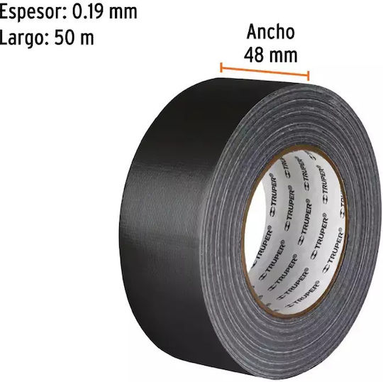 Truper Verpackungsfolie 48mm x 50m in Schwarz Farbe