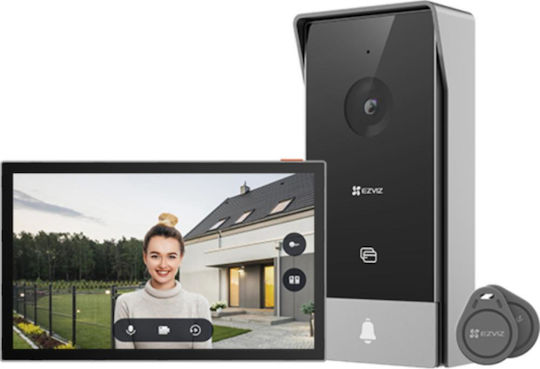 Ezviz CS-hp5-2mp Video Hauskommunikation Set 7-Zoll Touch Monitor 2 Drähte 2mp Kamera 5m Ir Sd Karte Wi-Fi 6