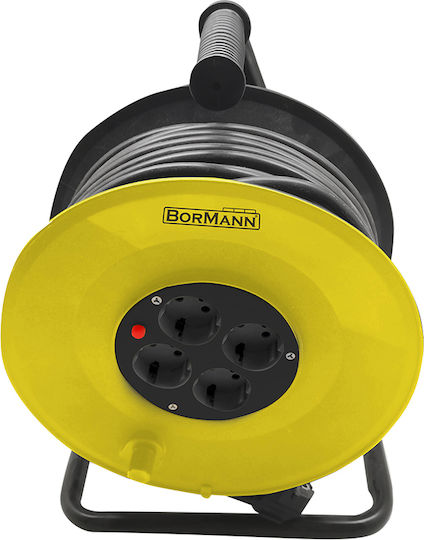 Bormann BCR2230 Extension Reel Cord 3 x 1.5mm²/50m Yellow