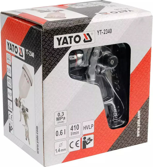 Yato Geko Luft-Spritzpistole HVLP Schwimmender Becher 1.4mm