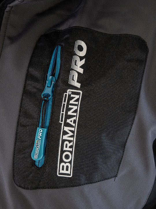 Bormann Pro Napoli Μπουφάν Εργασίας Softshell με Κουκούλα Γκρι