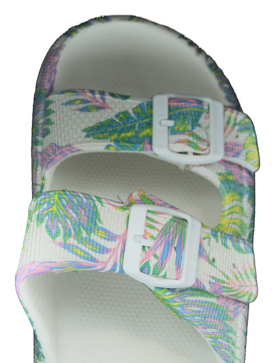 Flip Flops In Sandal Style In White Colour