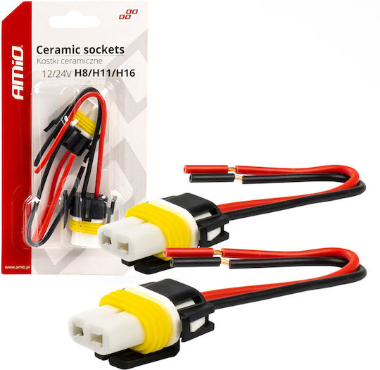 AMiO Halterung für Autoscheinwerferlampe H8