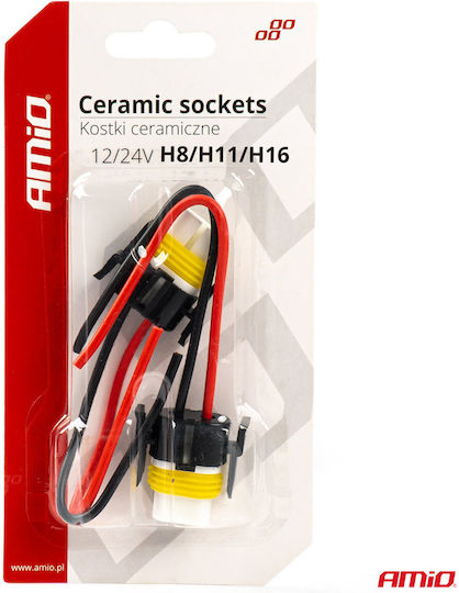 AMiO Halterung für Autoscheinwerferlampe H8