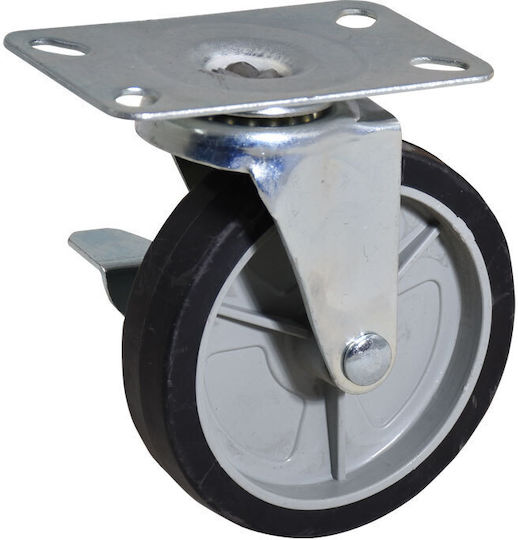 Unimac Rotating Plastic Wheel with Brake 100mm