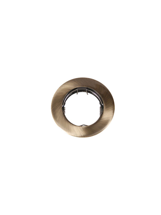 Gekas Einbau Spot mit Fassung GU10 Bronze 8x8cm. 1Stück