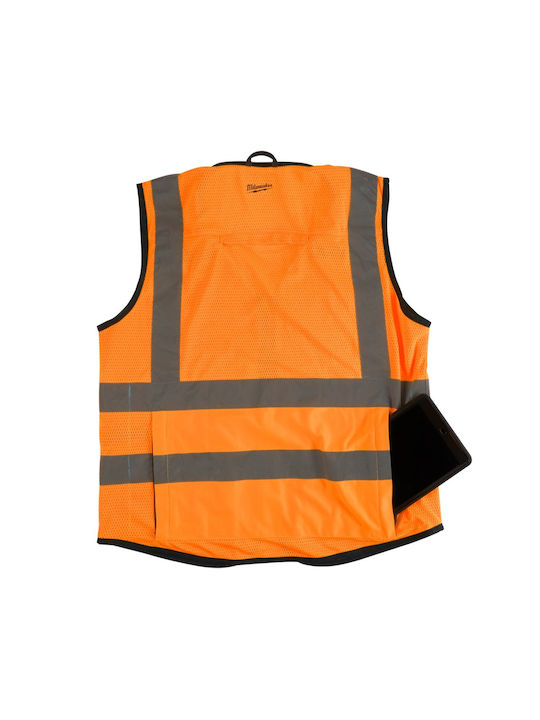 Milwaukee Arbeitsweste mit reflektierenden Bändern Orange Baustelle