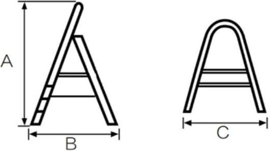 Bormann Pro BHL9040 Σκάλα Αλουμινίου με 2x5 Σκαλοπάτια