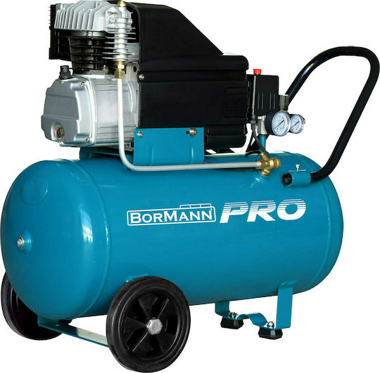 Bormann Pro BAT5030 Еднофазен Въздушен компресор 96дБ с Мощност 2.5к.с и Резервоар 50лт 030805