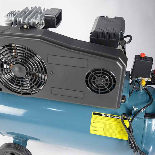 Bormann Pro BAT5060 Einphasig Luftkompressor 96dB mit Leistung 3hp und Lufttank 100Es 030836