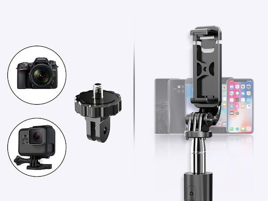 Verk Group Selfie-Stick Handy-Stative Bluetooth Schwarz