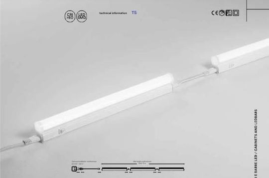 Fan Europe Φωτιστικό Πάγκου Κουζίνας LED 15W Φυσικό Λευκό Μ117xΒ3.5xΥ2.4εκ.