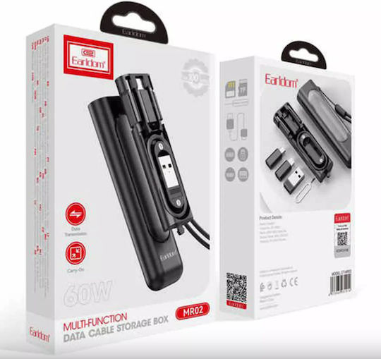 Earldom Et-mr02 Portable Multifunctional Cable Set Pd 60w Fast Charging