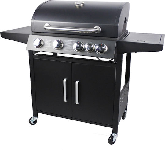 Bormann Elite BBQ4100 Gas Grill with 4 pcs 14.4kW and Side Burner