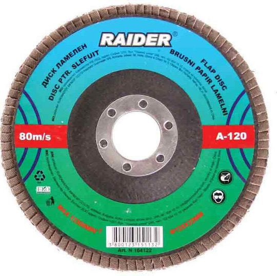 Raider Sanding Disc Φυλλαράκι A120 125mm Grinding Disc Metal 125mm