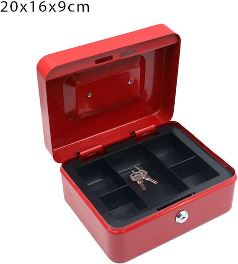 Groovy Cash Box with Lock Red HC-66003
