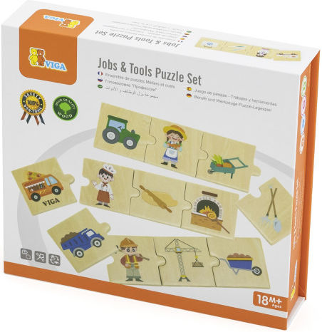 Viga Toys Montessori Εκπαιδευτικό Παιχνίδι Γνώσεων από Ξύλο για 1.5+ Ετών