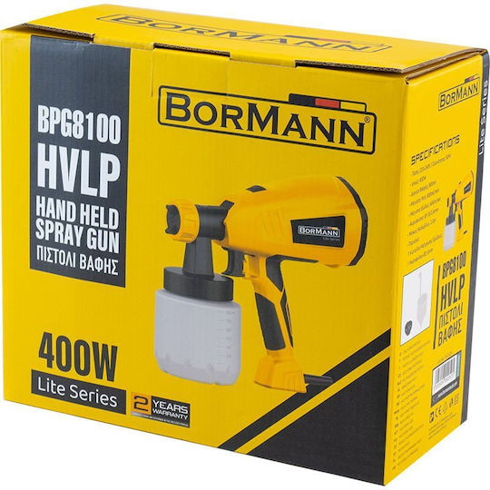 Bormann BPG8100 Electric Paint Spray Gun 400W with 0.8lt Container 042525