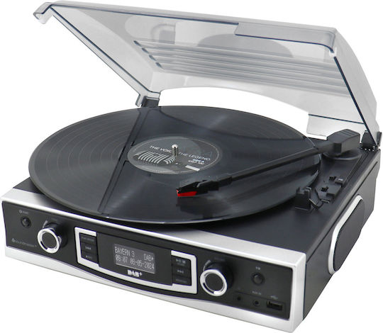 Soundmaster PL590SW Πικάπ με Belt Drive, Προενίσχυση και Ενσωματωμένα Ηχεία Μαύρο