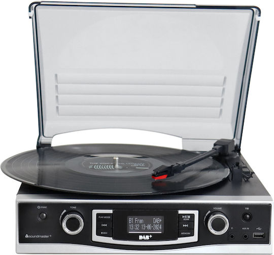 Soundmaster PL590SW Πικάπ με Belt Drive, Προενίσχυση και Ενσωματωμένα Ηχεία Μαύρο