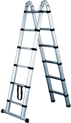 Bormann Telescopic Ladder Aluminum 10 of Steps with Maximum Height 3.2m BHL7010 022770
