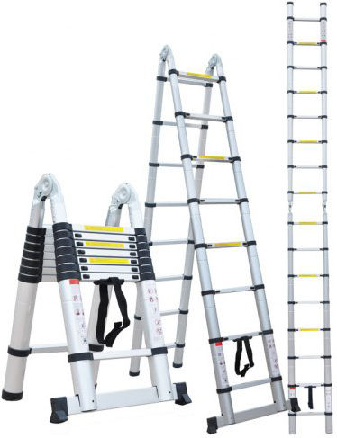 Bormann Telescopic Ladder Aluminum 10 of Steps with Maximum Height 3.2m BHL7010 022770