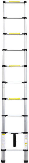 Bormann Telescopic Ladder Aluminum 14 of Steps with Maximum Height 4.1m BHL7030 051398