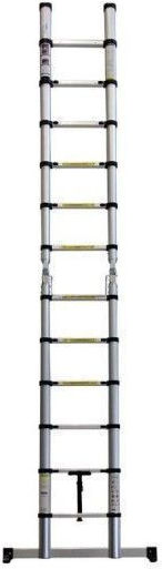 Bormann Pro Telescopic Ladder Aluminum 12 of Steps with Maximum Height 3.8m BHL5710 034858