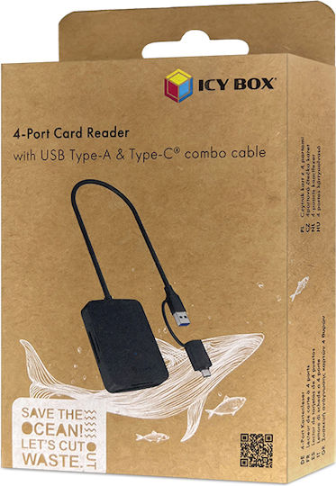 Icy Box Card Reader USB 3.2 για SD/microSD