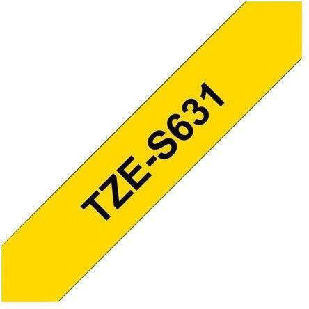 Brother TZe-631S Bandă Pentru Etichetări 4m x 12mm În Culoare Galbenă Compatibilă Cu Brother TZe/TZ