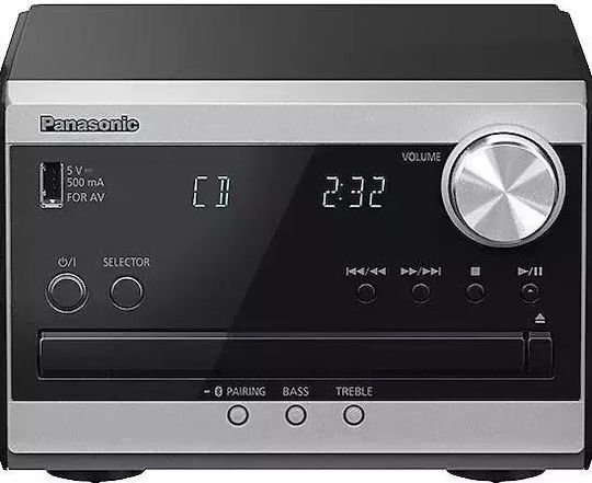 Panasonic Ηχοσύστημα 2.0 SC-PM270EG-S 20W με Digital Media Player, WiFi και Bluetooth Ασημί