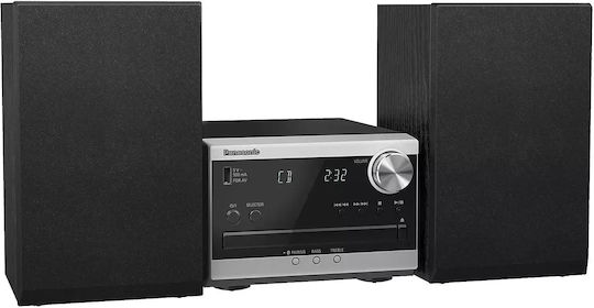 Panasonic Ηχοσύστημα 2.0 SC-PM270EG-S 20W με Digital Media Player, WiFi και Bluetooth Ασημί