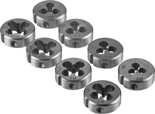 Topex 14A425 Tap & Die Sets Steel 8x1.25 / 9x1.25 / 10x1.5mm 20pcs