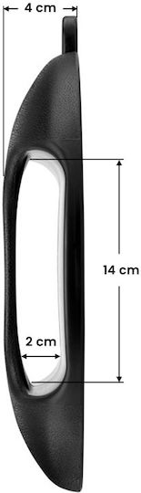 Friseurspiegel Rund Q-29 Schwarz