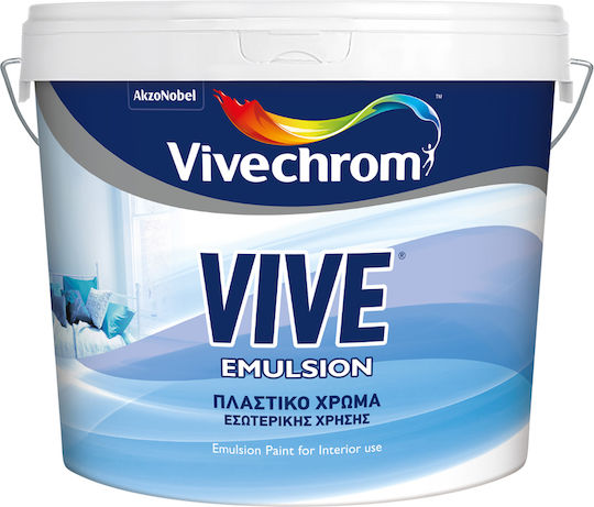 Vivechrom Vive Emulsion Basis P Plastik Farbe für Innenbereich Verwendung Weiß 750ml